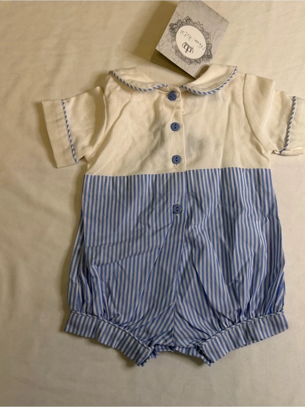 Beau KiD Kids Designer Boutique Wear Rocking Horse‎ Bubble Romper 3/6 Months NWT